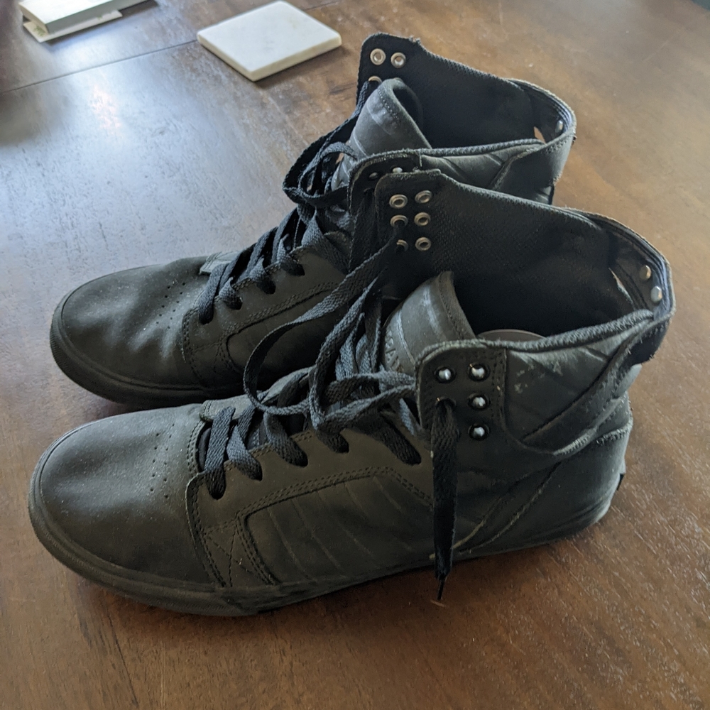 Supra men's high top black sneakers